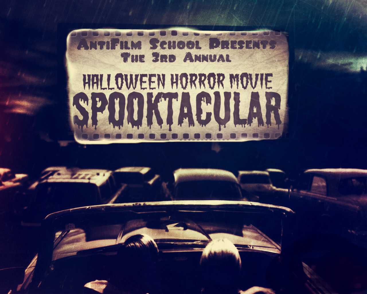 Evenement d'halloween ! INSCRIPTION ! Vintage-drive-in-title-screen-toned-2